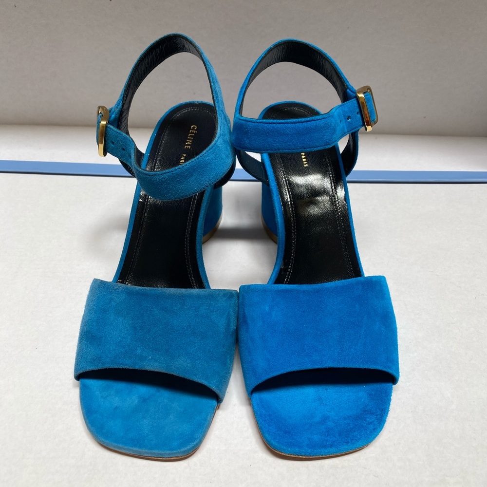 NIB Celine Blue suede sandals, 36 - Picture 2 of 10